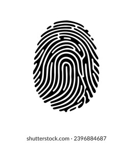 Fingerprint icon. Security access concept. Biometrics system. Vector illustration