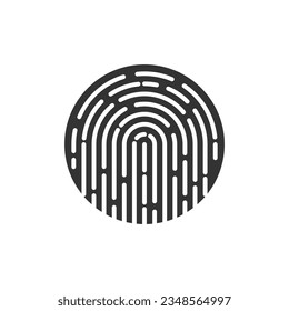 Icono de huellas digitales para fines de identificación de seguridad