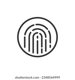 Fingerprint Icon for Security Identification Purposes