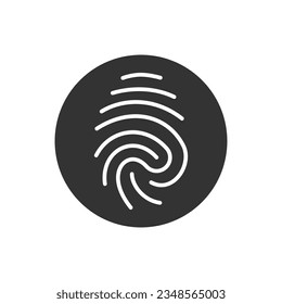 Fingerprint Icon for Security Identification Purposes