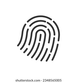 Fingerprint Icon for Security Identification Purposes