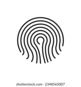 Icono de huellas digitales para fines de identificación de seguridad