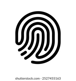 Icono de huella digital para seguridad e identidad.