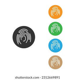 Fingerprint Icon Set Vector Design.