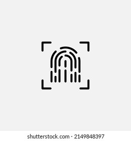 Fingerprint icon sign vector,Symbol, logo illustration for web and mobile
