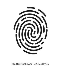 fingerprint icon Signature concept for password encryption. to protect information