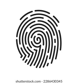 fingerprint icon Signature concept for password encryption. to protect information