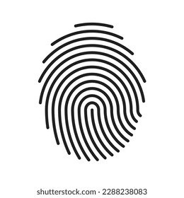 fingerprint icon Signature concept for password encryption. to protect information