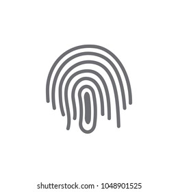 fingerprint icon. Simple element illustration. fingerprint symbol design template. Can be used for web and mobile on white background