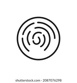 Icono de huella digital. Símbolo de diseño plano simple, ilustración vectorial 
