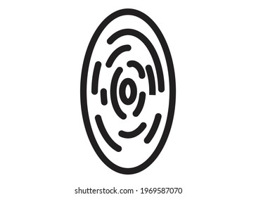 Fingerprint icon simple. illustrator EPS 10