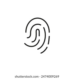 Fingerprint icon. Simple fingerprint icon for social media, app, and web design. Vector illustration