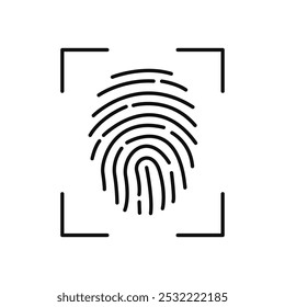 Fingerprint icon. simple thin line icon.