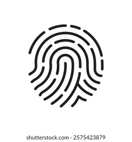 Fingerprint Icon Simple thin outline