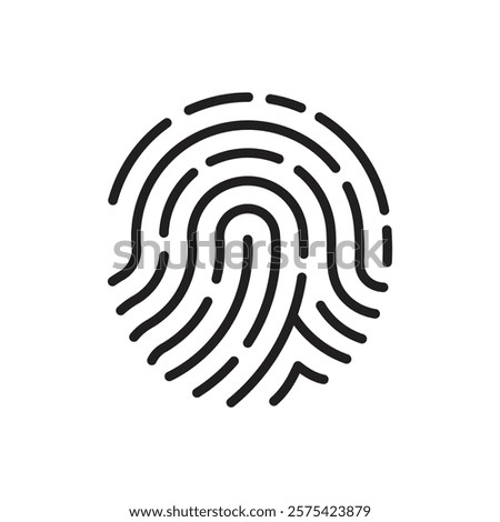 Fingerprint Icon Simple thin outline