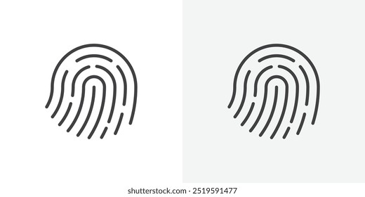 Fingerprint icon. solid filled and stroke thin line style eps 10