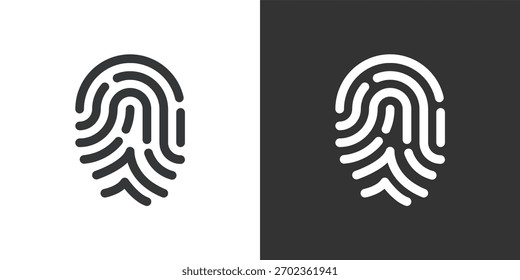 Icono de huella digital. Icono de la serie de glifos sólidos