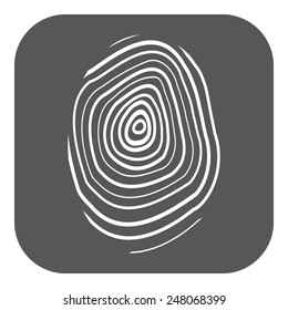 The fingerprint icon. Fingerprint symbol . Flat Vector illustration. Button