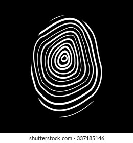 The fingerprint icon. Fingerprint symbol . Flat Vector illustration