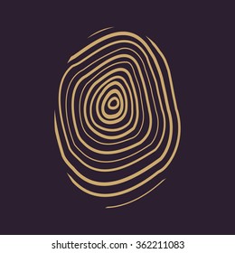 The fingerprint icon. Fingerprint symbol . Flat Vector illustration