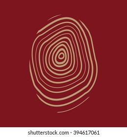 The fingerprint icon. Fingerprint symbol . Flat Vector illustration