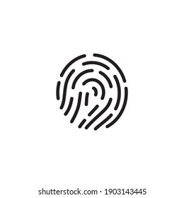 Fingerprint Icon Symbol Sign Vector