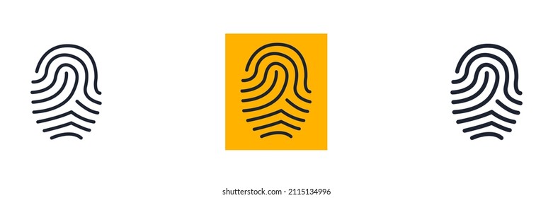 Fingerprint icon symbol template for graphic and web design collection logo vector illustration