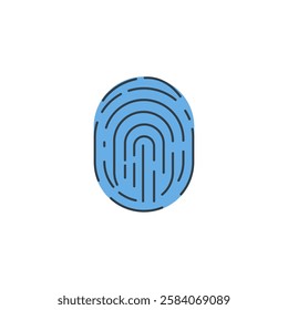 Fingerprint icon symbol vector illustration isolated on white background