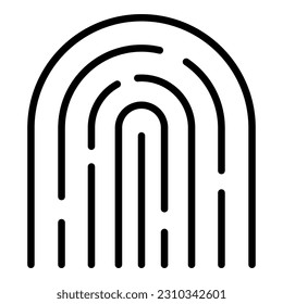 Plantilla de icono de huella digital con fondo transparente