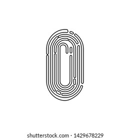 Fingerprint icon. Touch id sign