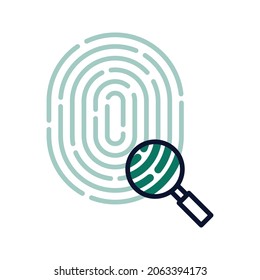 fingerprint icon. Touch ID vector icon isolated fingerprint design. Scanner icon. Vector illustration.