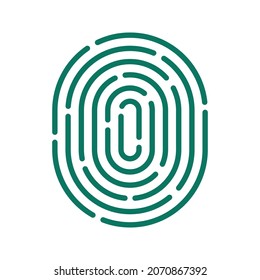 fingerprint icon. Touch ID vector icon isolated fingerprint design. Scanner icon. Vector illustration.
