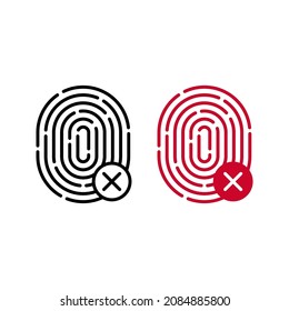 fingerprint icon. Touch ID vector icon isolated fingerprint design. Scanner icon. Vector illustration.