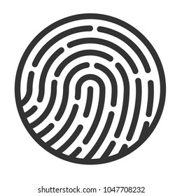 Fingerprint icon. Touch protection symbol. Secure identification sign
