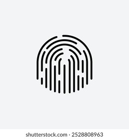 Fingerprint icon in tree different line stroke sizes.