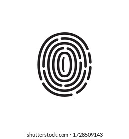 Fingerprint Icon In Trendy  Design Vector Eps 10