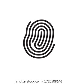 Fingerprint Icon In Trendy  Design Vector Eps 10