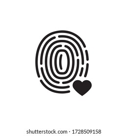 Fingerprint Icon In Trendy  Design Vector Eps 10
