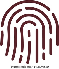 Fingerprint icon in trendy flat style isolated on white background