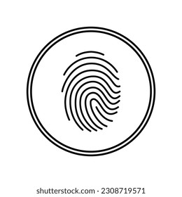 Fingerprint icon. Vecor on white background