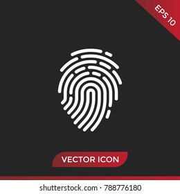 Fingerprint icon vector