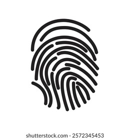 Fingerprint Icon Vector flat thin line illustration