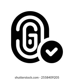 fingerprint icon. vector glyph icon for your website, mobile, presentation, and logo design.