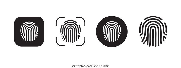 Fingerprint icon vector. Fingerprint identification symbol. Vector illustration eps 10