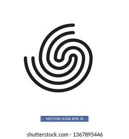 fingerprint icon vector illustration