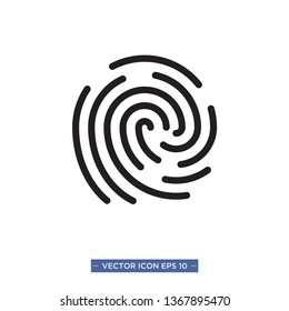 fingerprint icon vector illustration