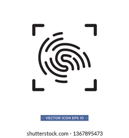 fingerprint icon vector illustration