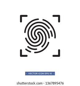 fingerprint icon vector illustration