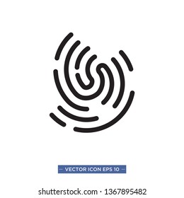 fingerprint icon vector illustration