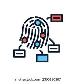 Fingerprint icon in vector. Illustration